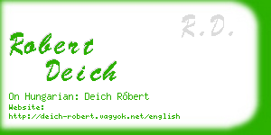robert deich business card